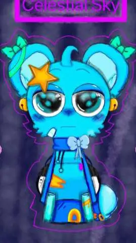 ai character: Sky ing bad Apple  background