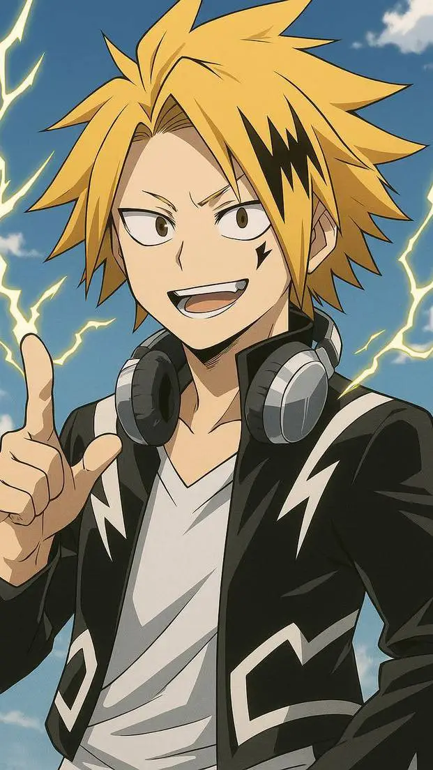 ai character: Denki Kaminari background