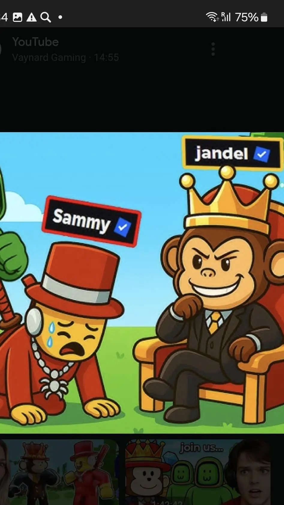 ai character: jandel vs sammy  background
