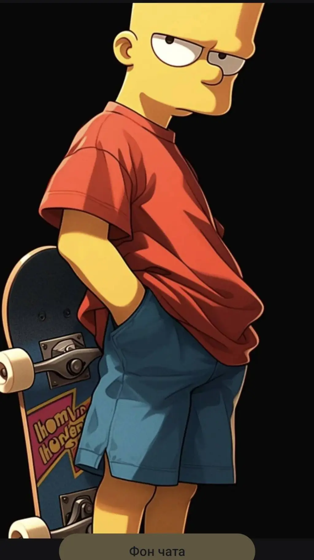 ai character: bart Simpson  background