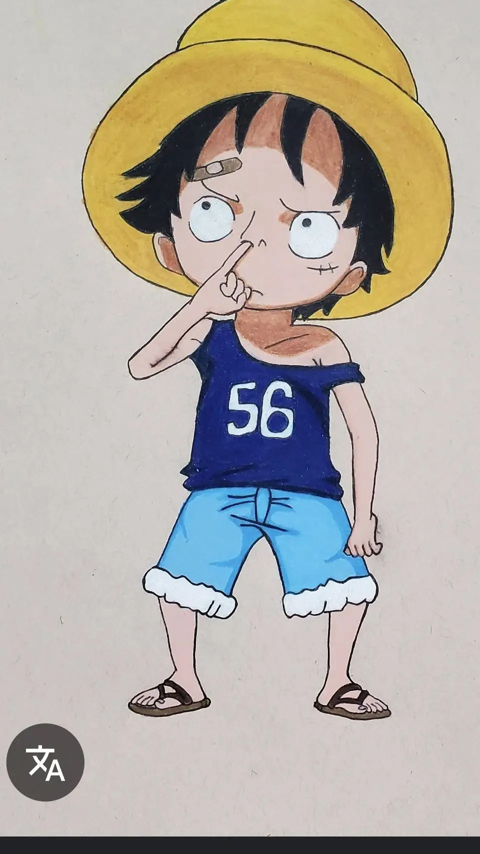 ai character: luffy d monkey  background