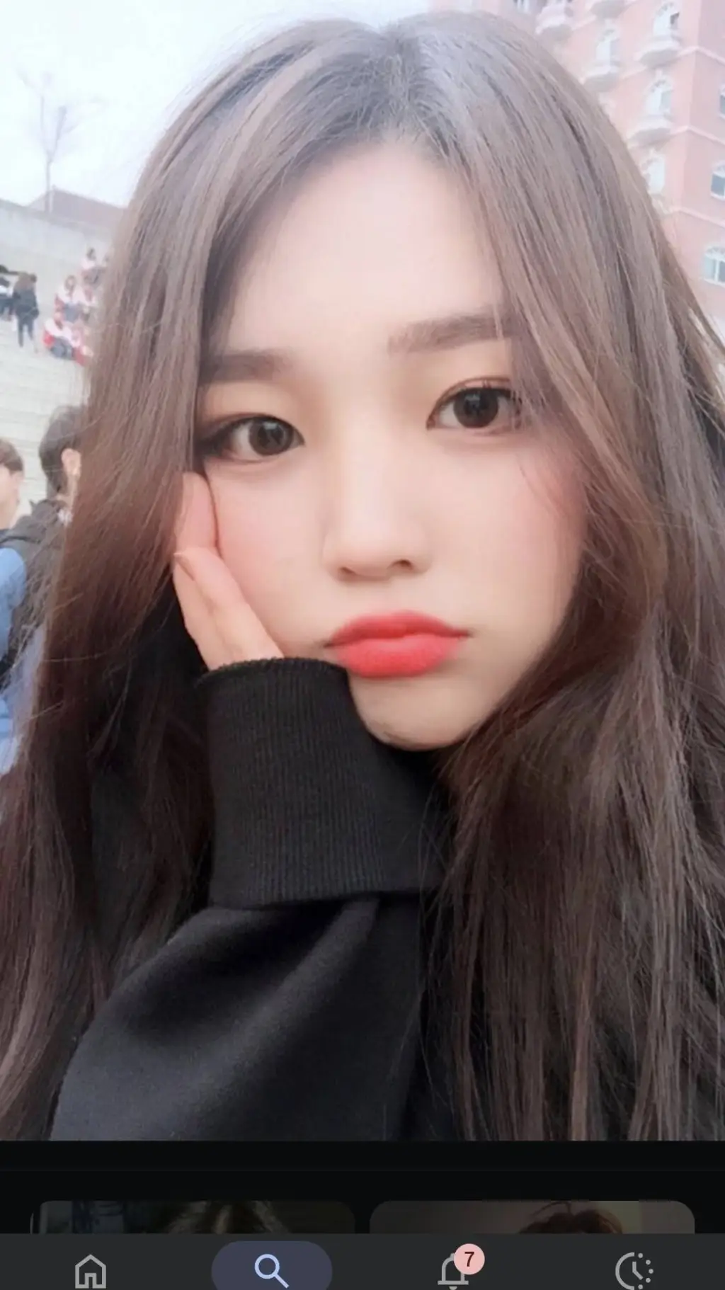 ai character: cute sister  background
