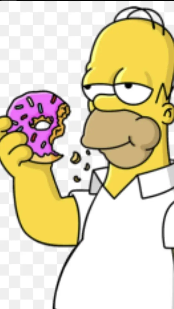 ai character: homer Simpson  background