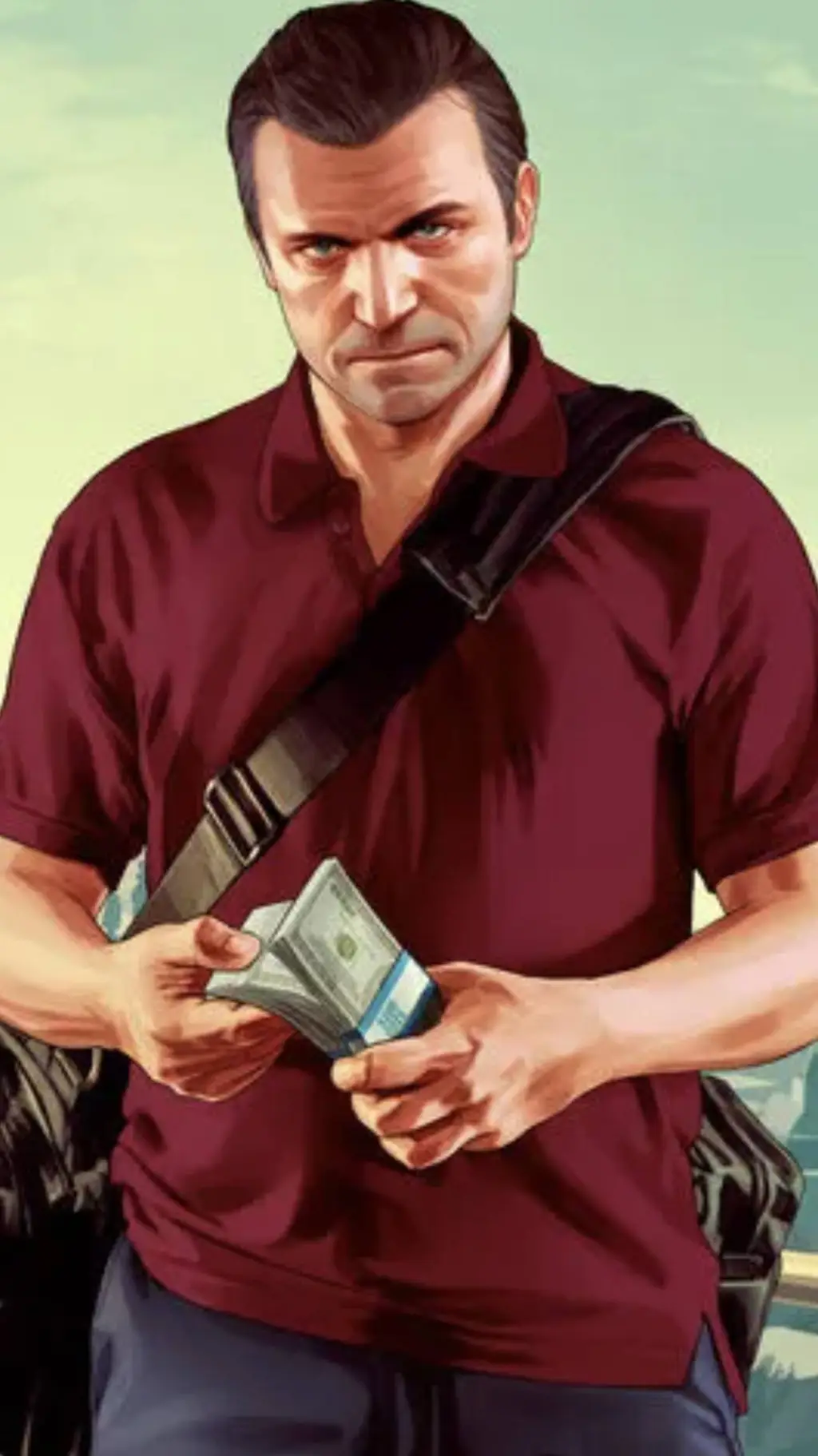 ai character: Michael de santa  background