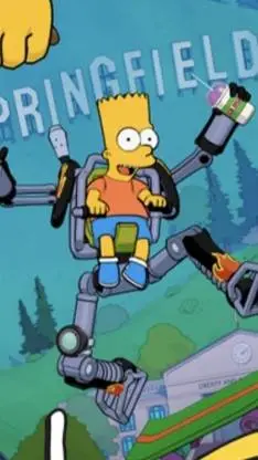 ai character: bart Simpson  background