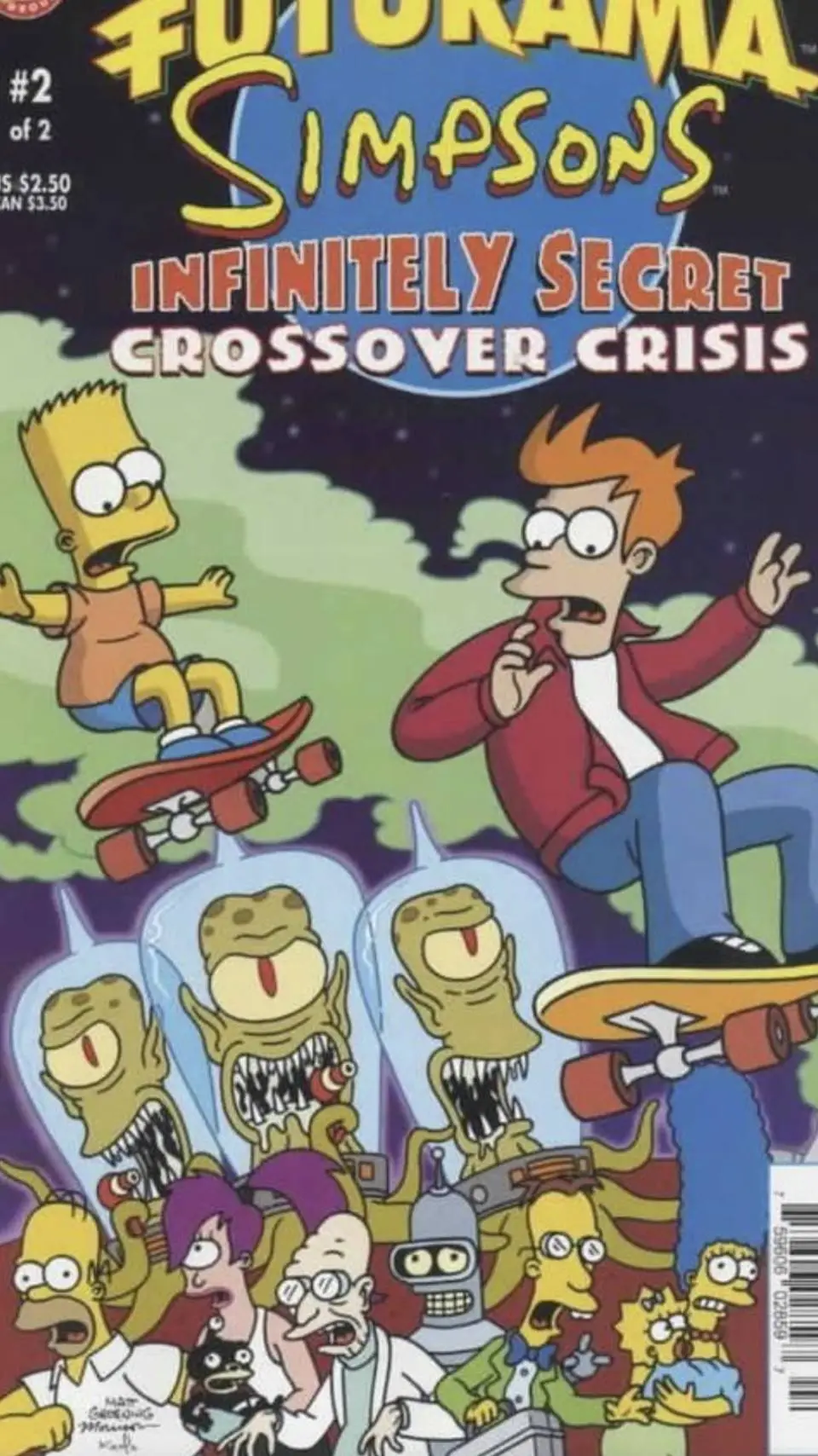 ai character: simpsons x futrama background