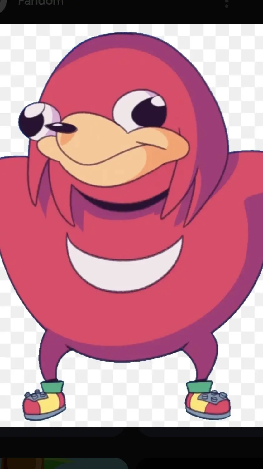 ai character: uganda knuckles background