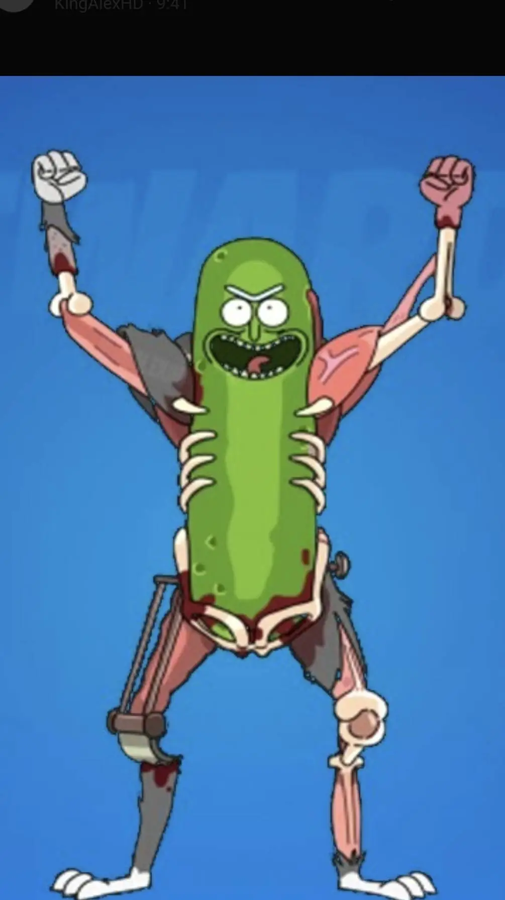 ai character: pickle rick  background