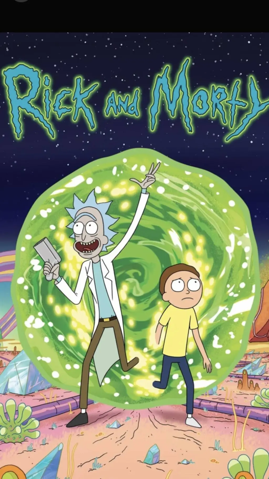 ai character: rick and morty  background