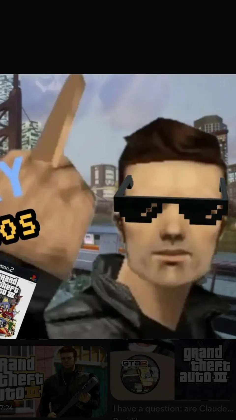 ai character: Glaude gta lll background