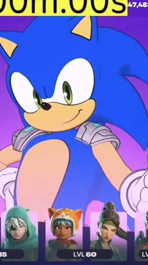 ai character: sonic fortnite  background