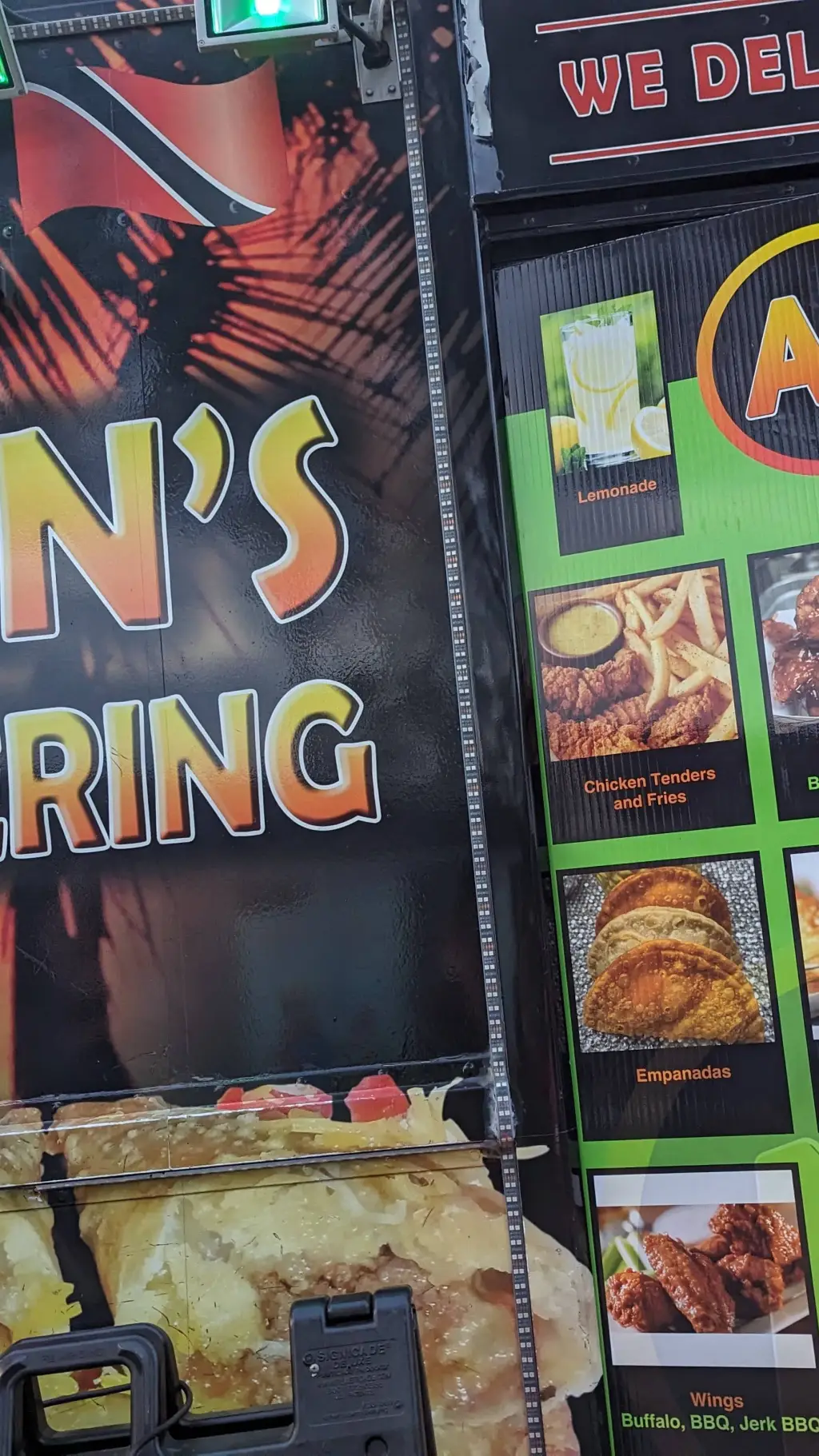 ai character: food truck  background