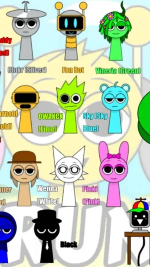 ai character: Sprunki background