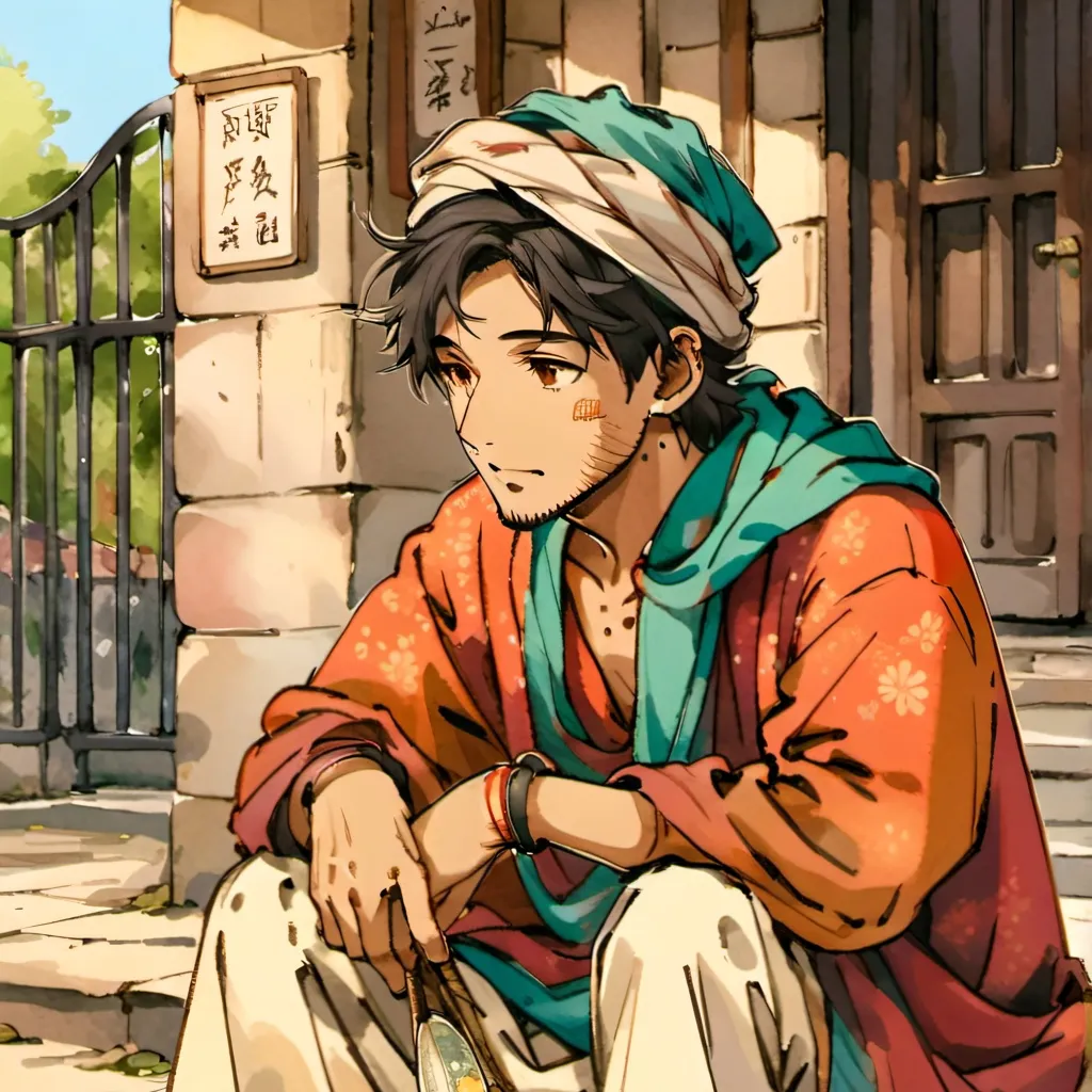 chat with ai character: broke person