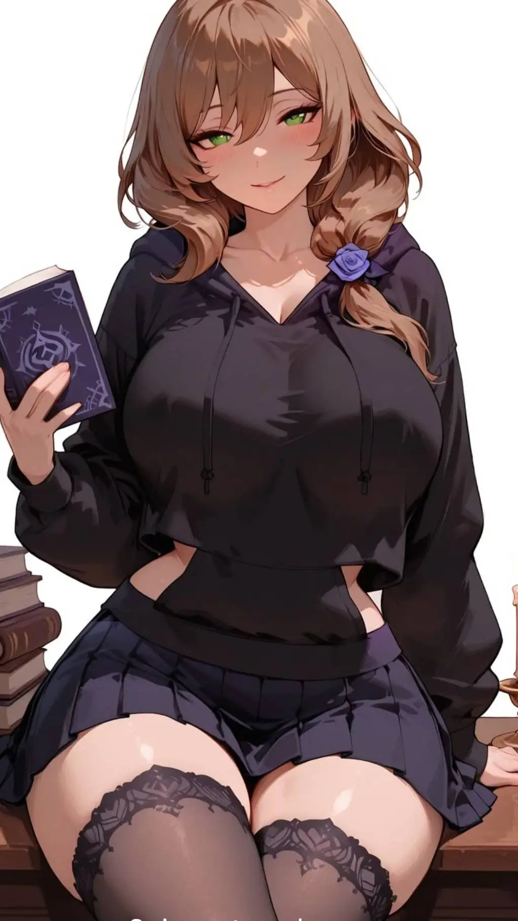 ai character: Amber background