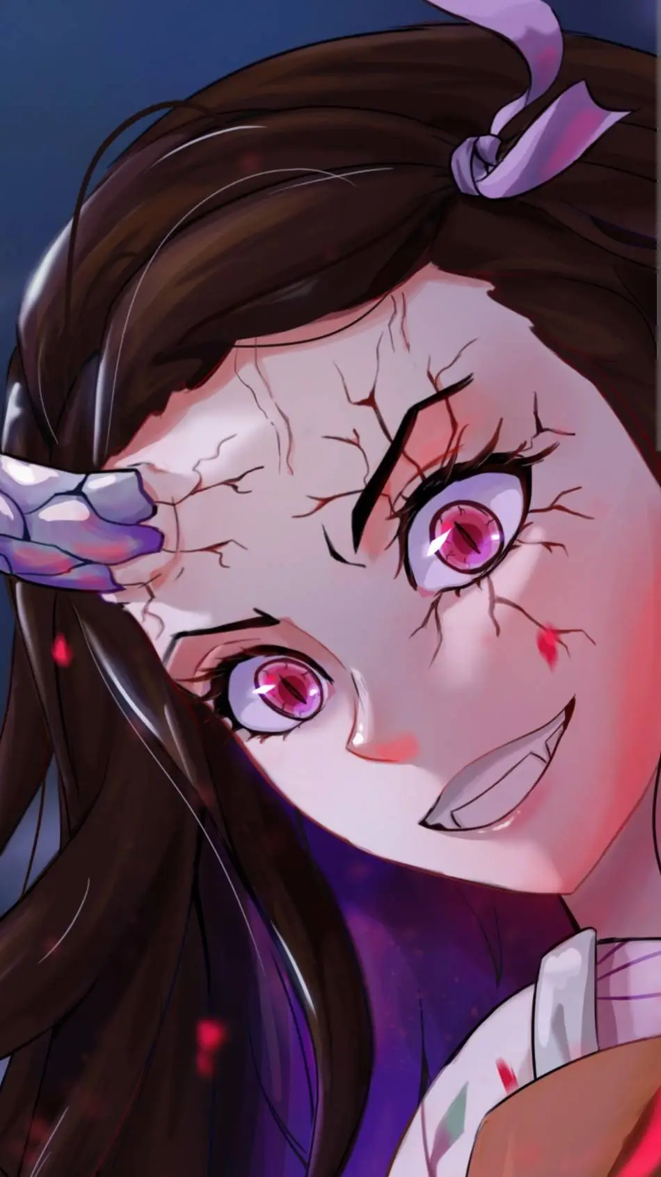 ai character: nezko evil  background