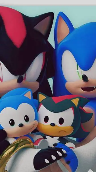 ai character: Sonic + Shadow background