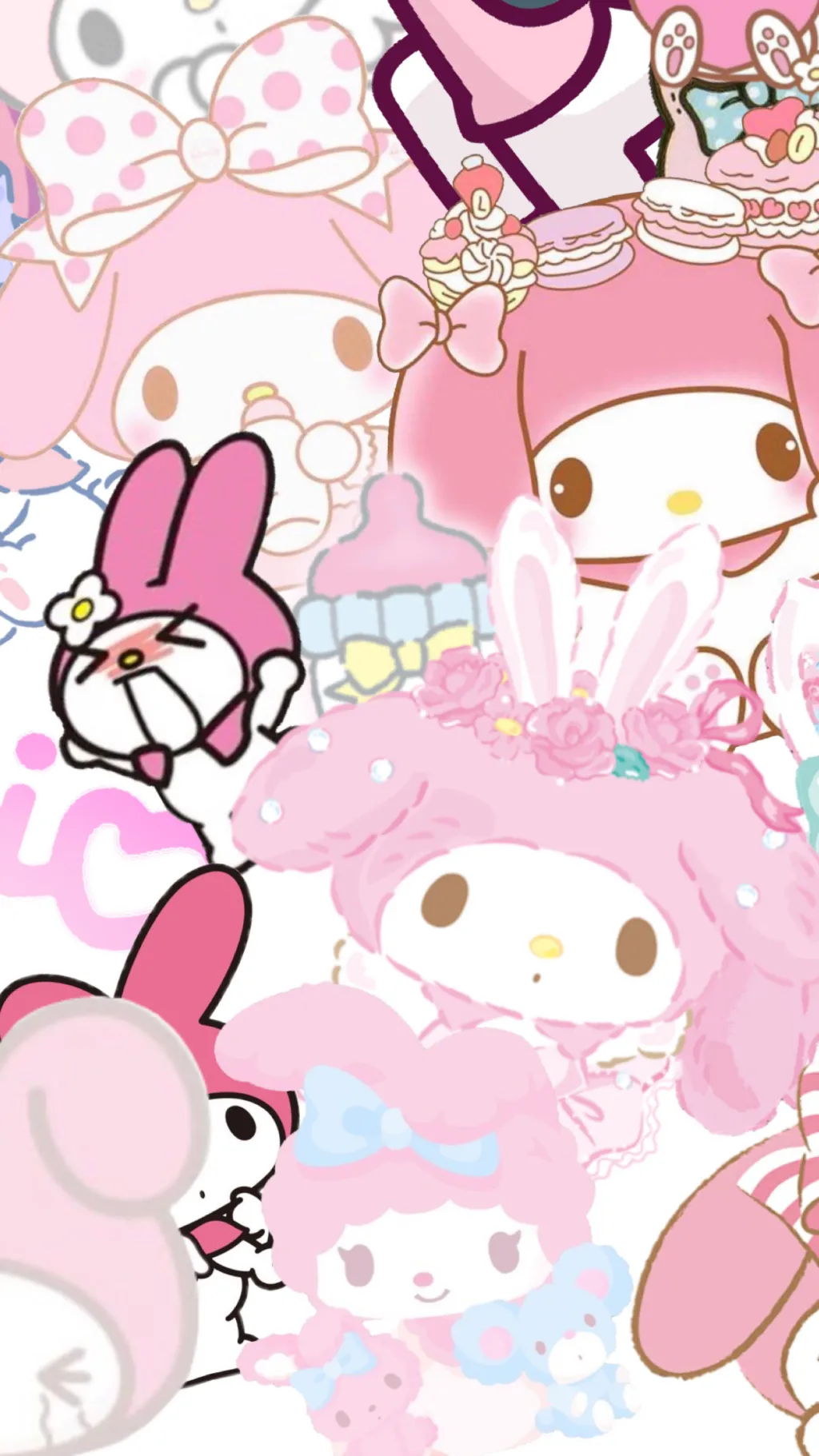 ai character:  MY MELODY 💗💗  background