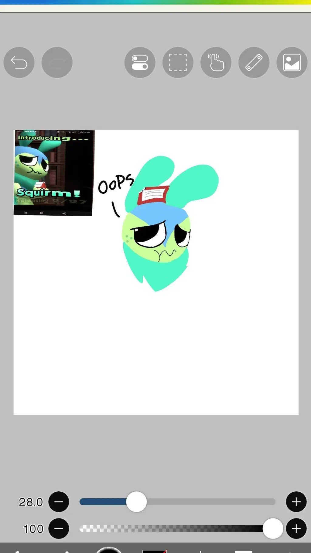 ai character: Squirm background