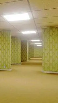 ai character: sprunki backrooms background
