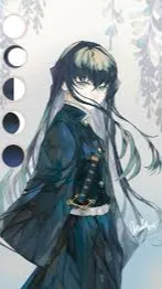ai character: Hashiras Meet Mui background