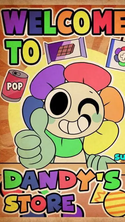 ai character: dandy world background