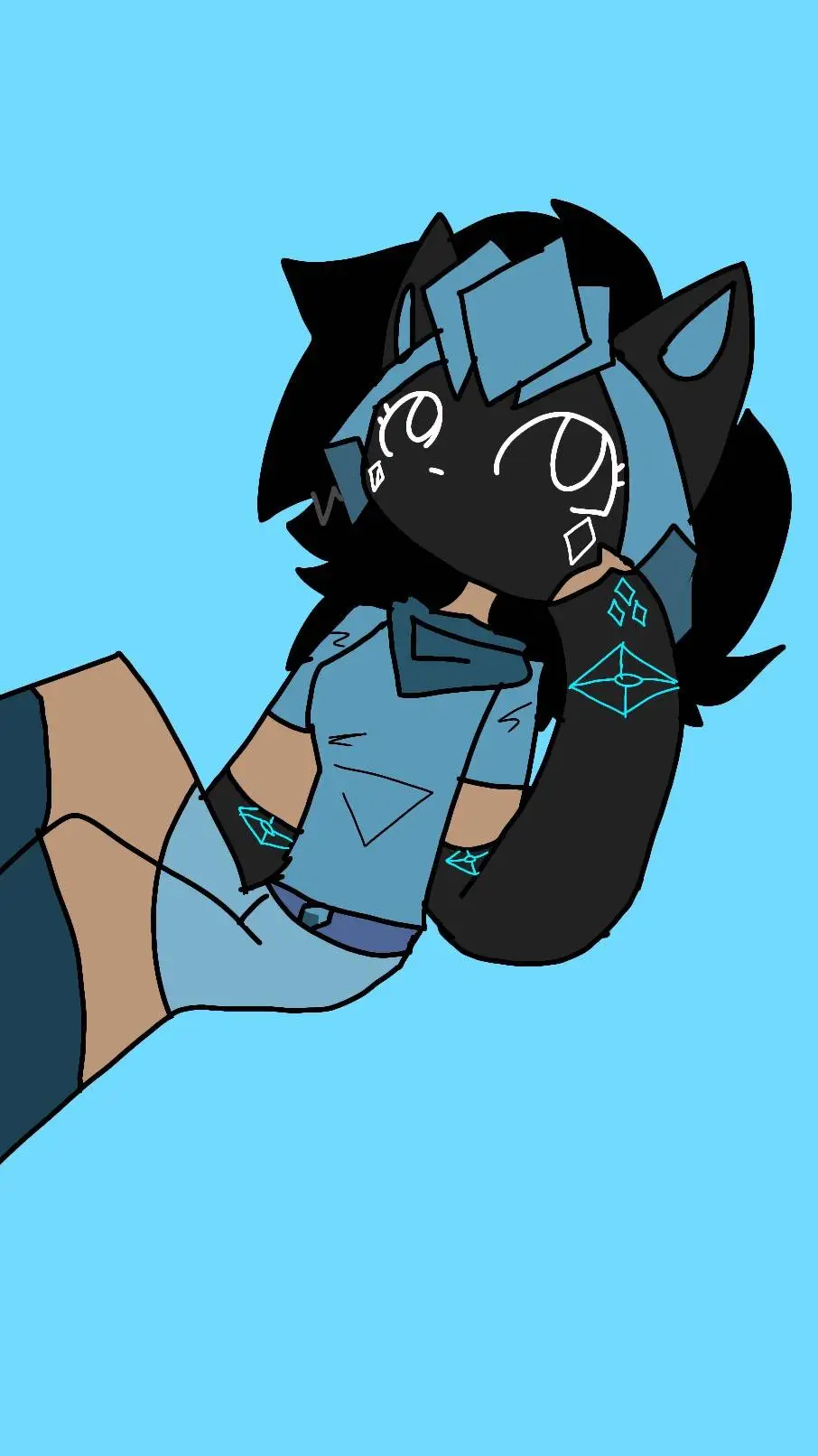 ai character: thanish glaceon  background