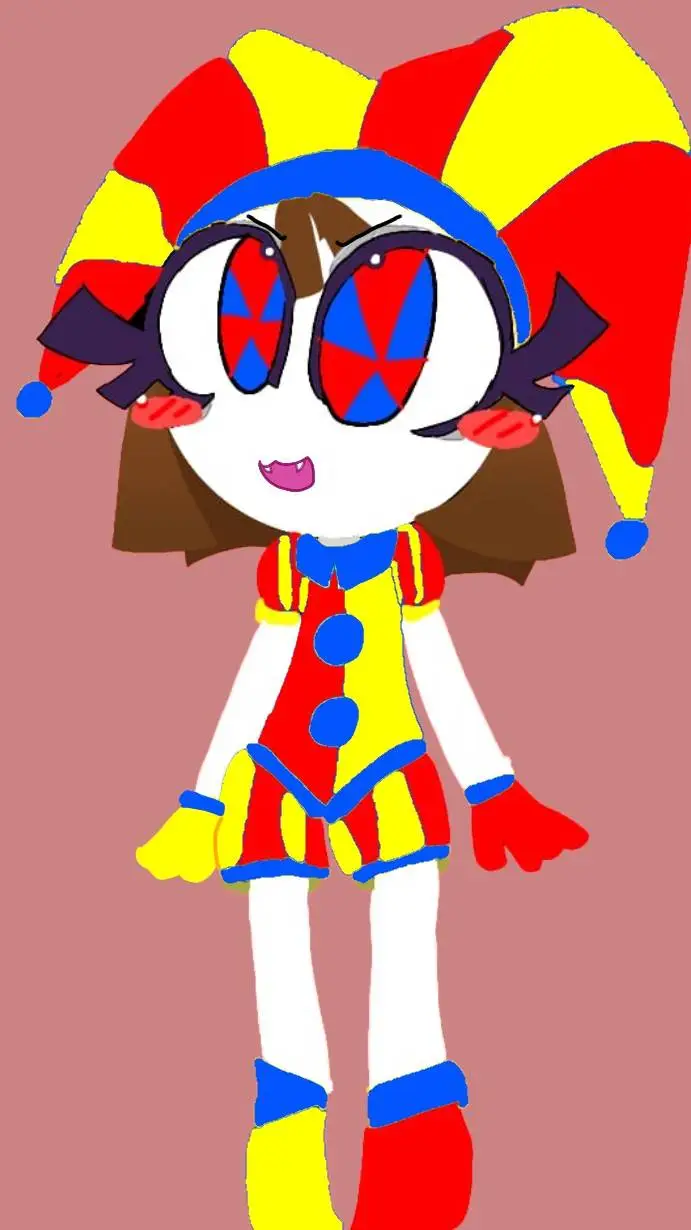 ai character: evil pomni  background