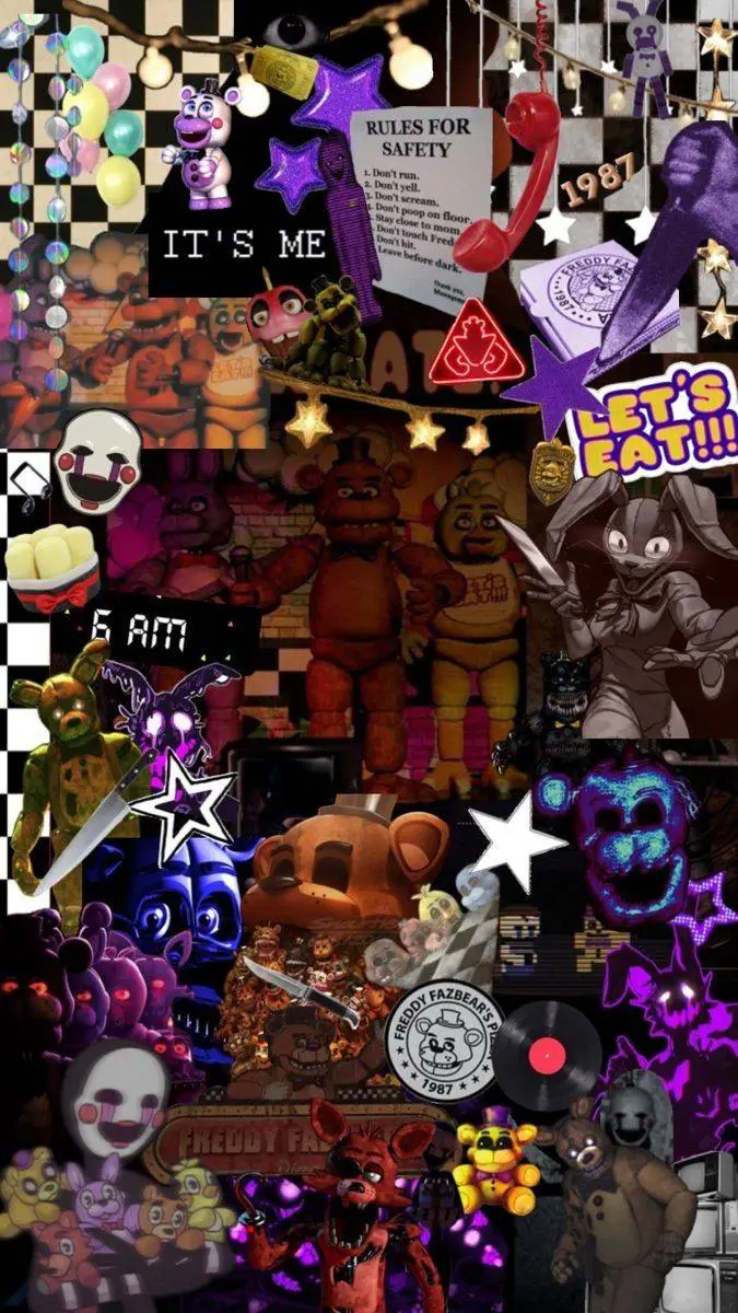 ai character: MHA x FNAF background