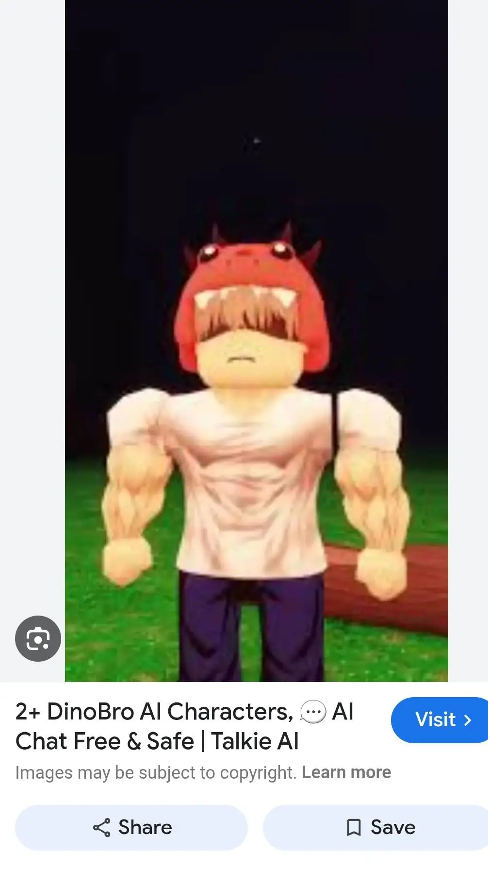 ai character: dinobro:))))) background