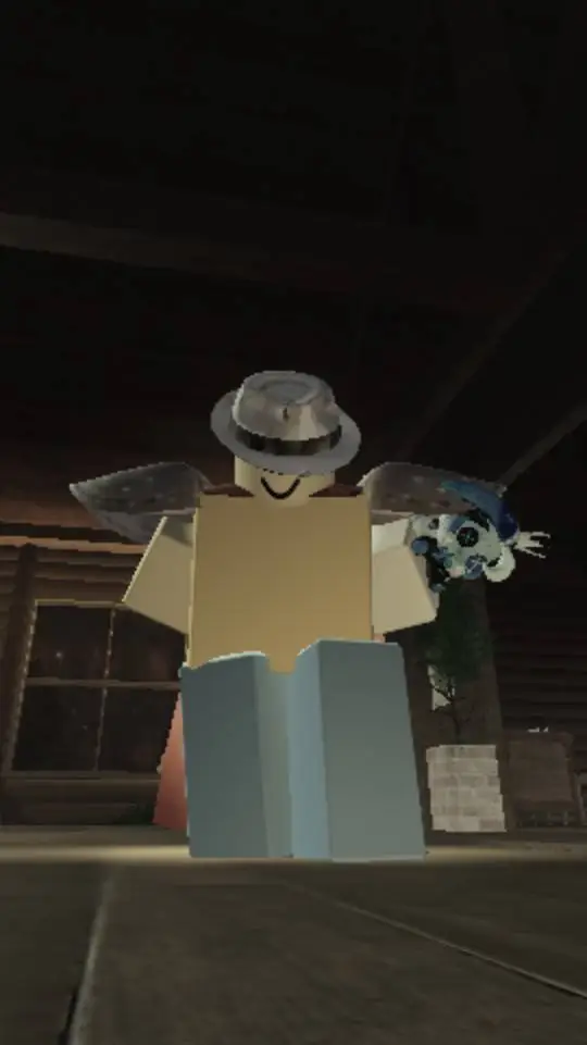 ai character: Me in roblox background