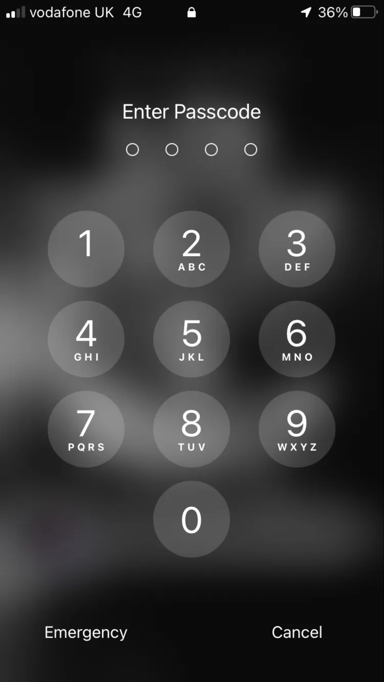 ai character: Enter passcode  background