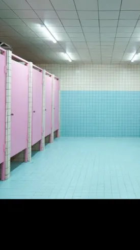 ai character: Bathroom fight background