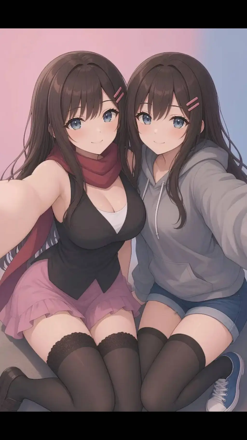 ai character: Sakura and ruby background