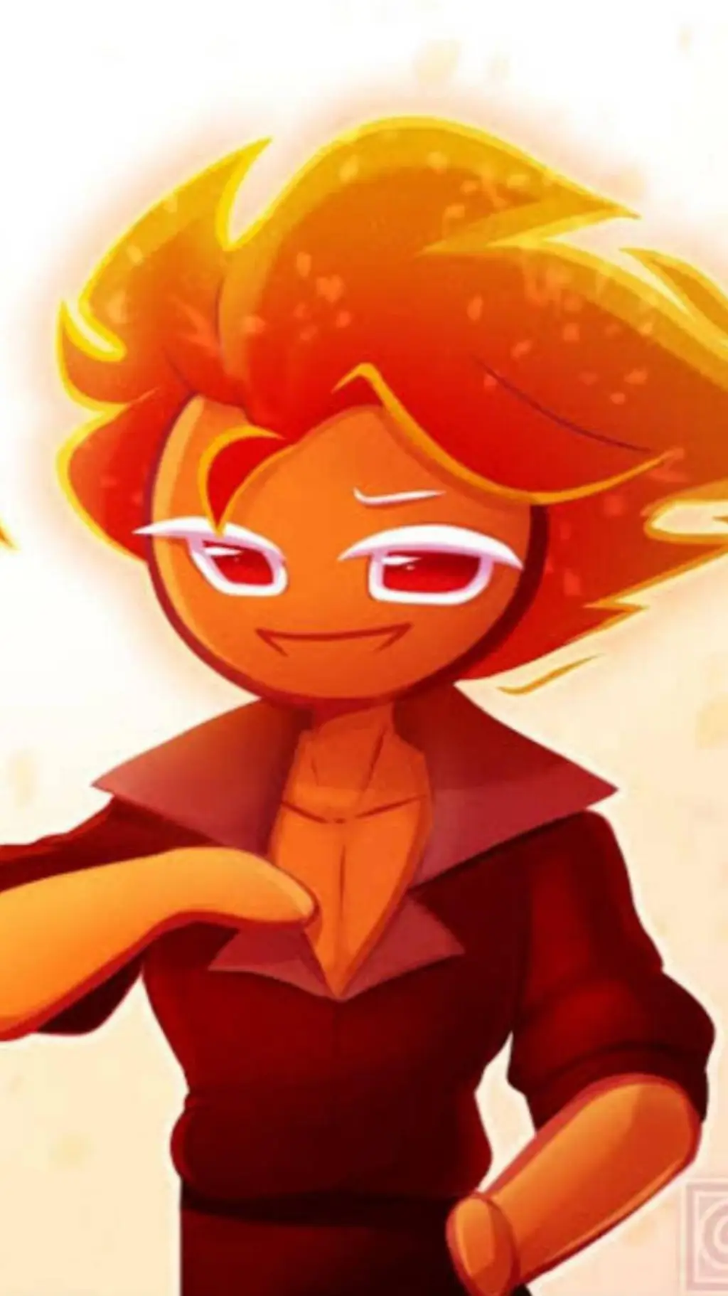 ai character: Fire spirit background