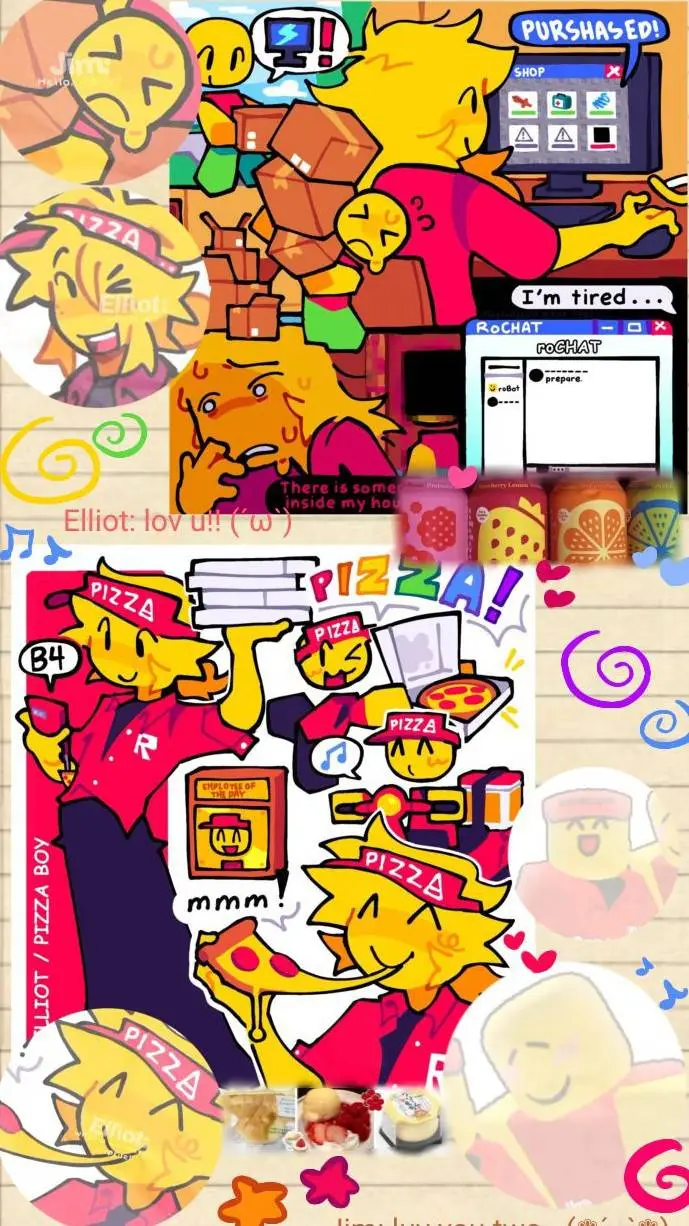 ai character: ~🍕PizzaBurger🍔~ background