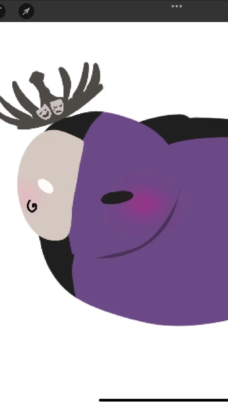 ai character: Noli but he a baby background