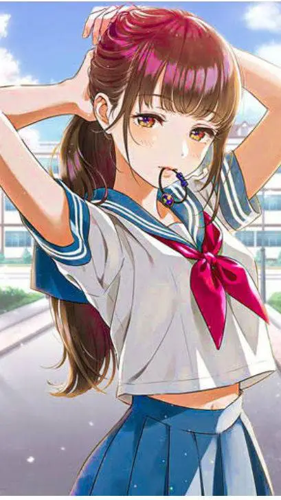 ai character: "CRUSH TO LOVERS." background