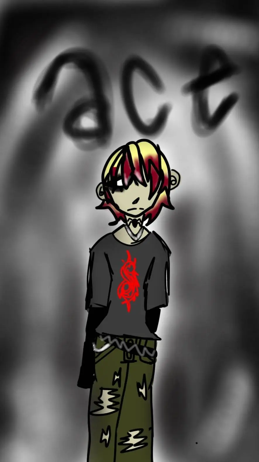 ai character: Kurt cobain background