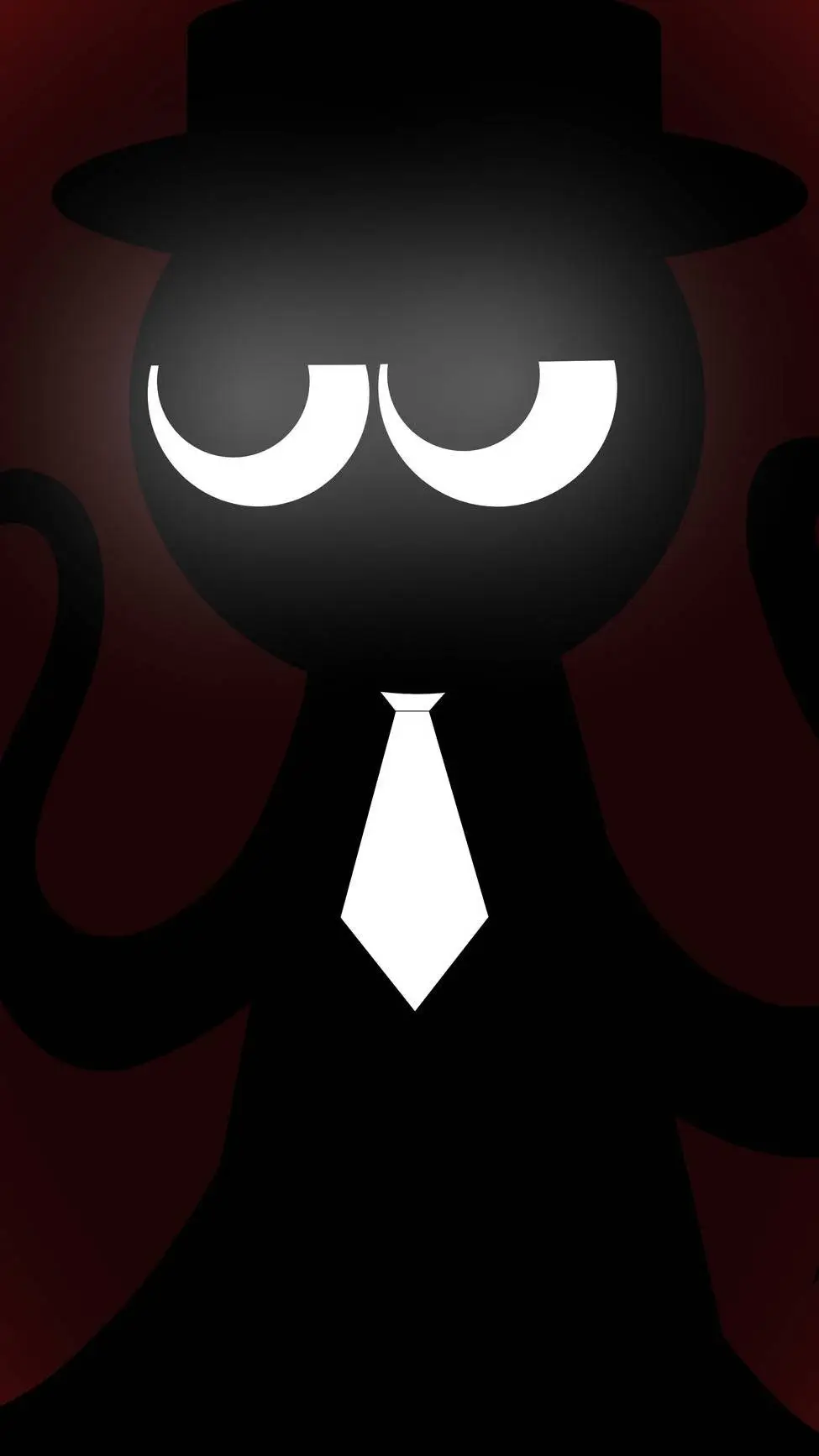 ai character: Black hat background