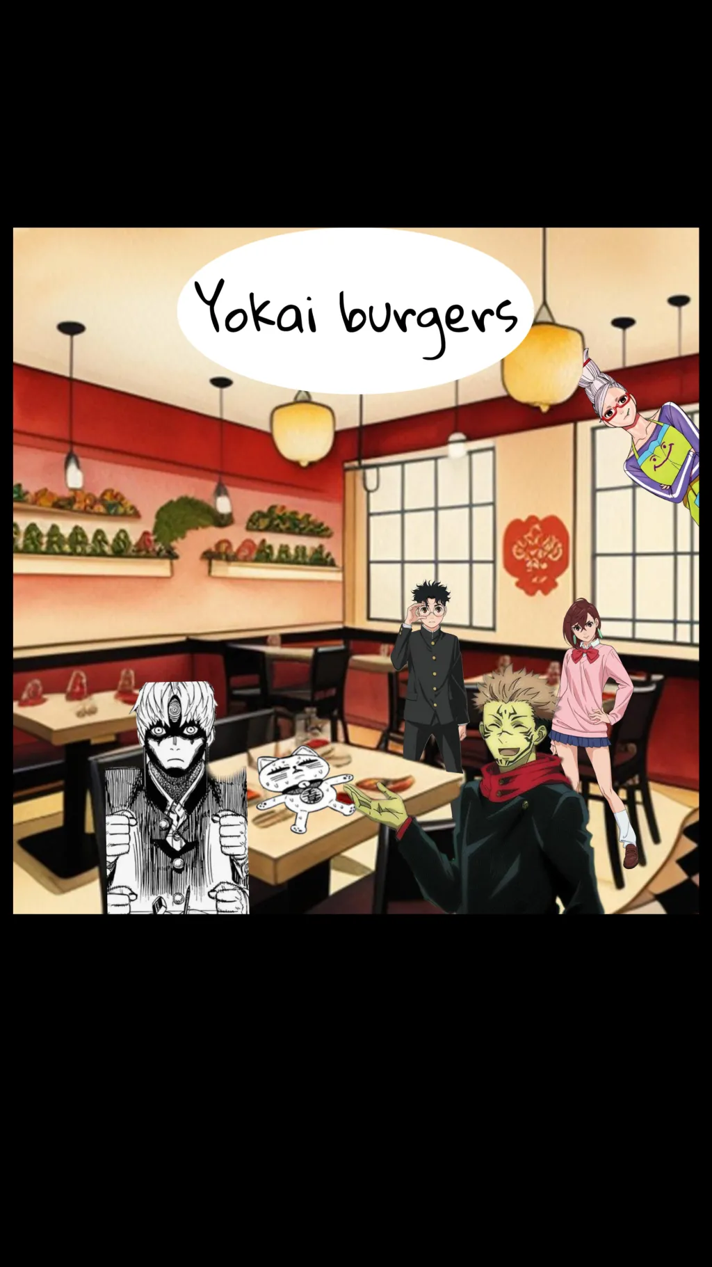 ai character: Yokai Burgers(jxd) background
