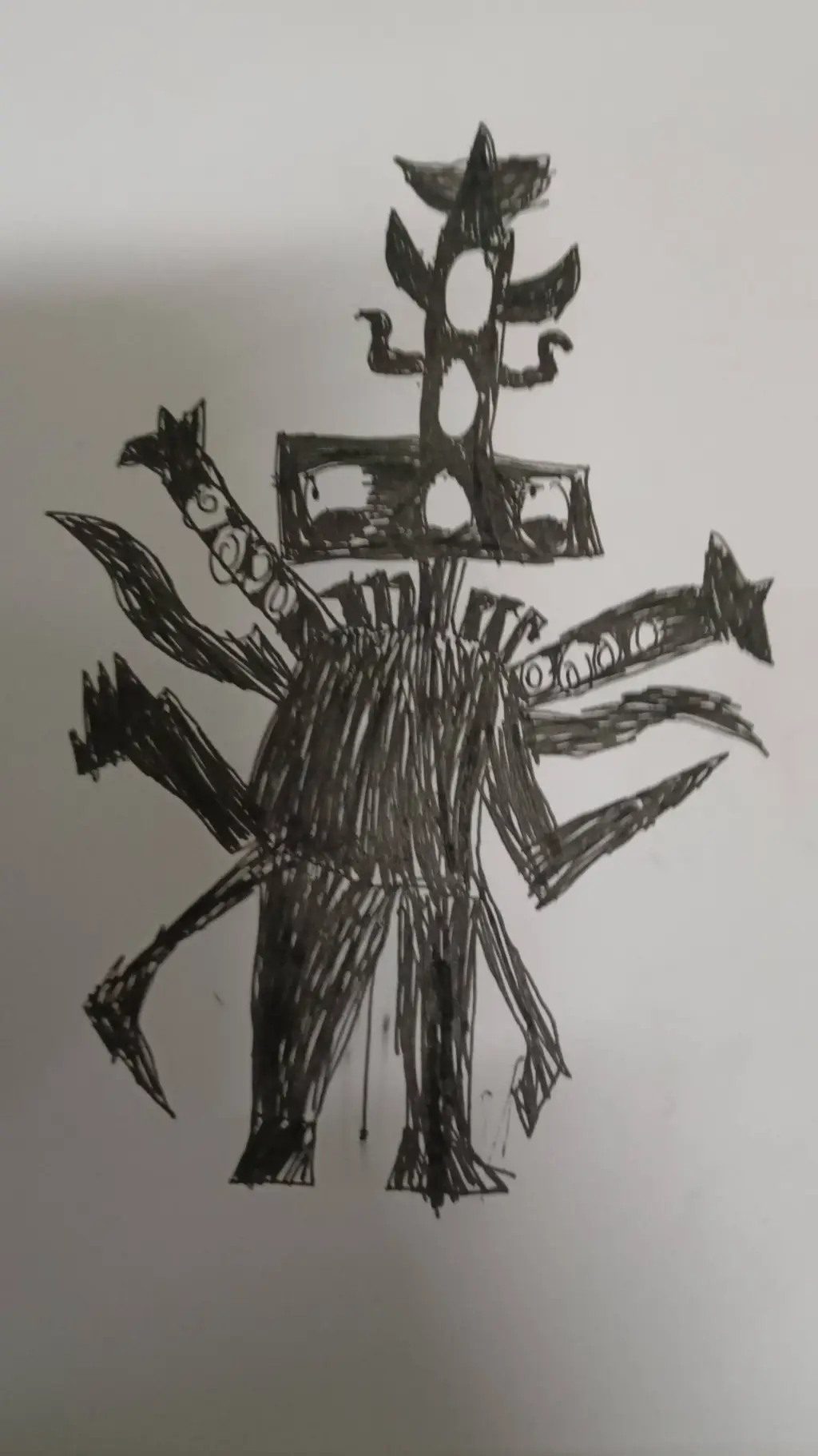 ai character: scary titan  background