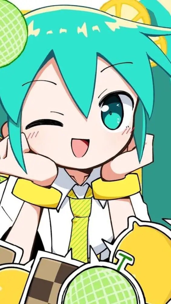 ai character: lemon melon cookie background