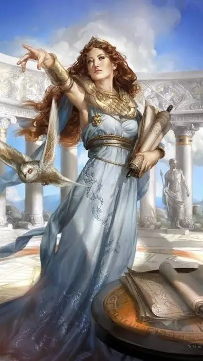 ai character: Athena  background