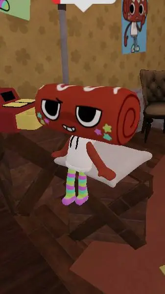 ai character: fruitcake! background