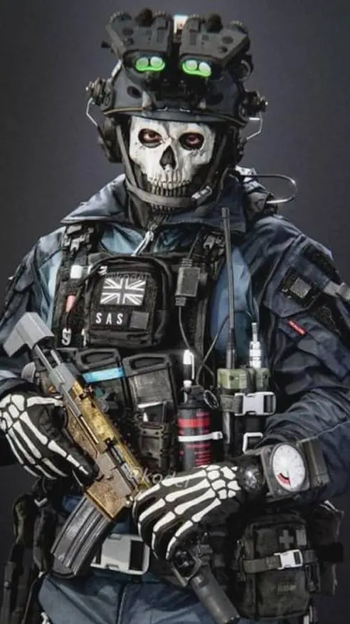 ai character: ghost (cod)  background