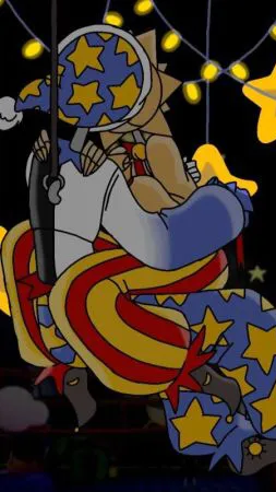 ai character: Moon x sun background