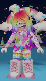 ai character: ★Yandare Rainbow background