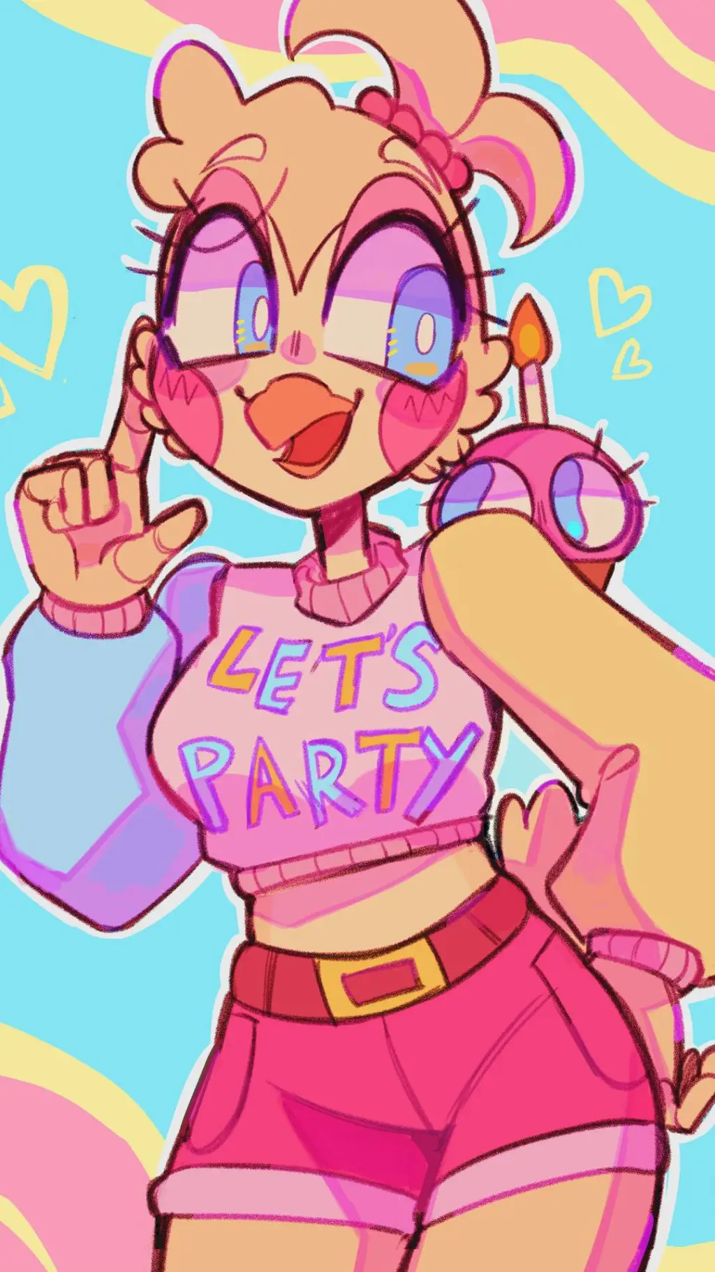 ai character: ★🧁Toy Chica🧁★ background
