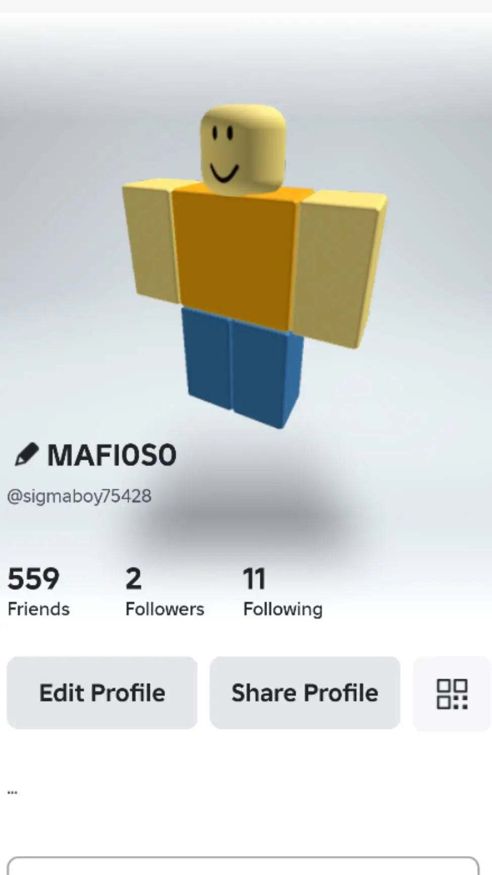 ai character: My Roblox account background